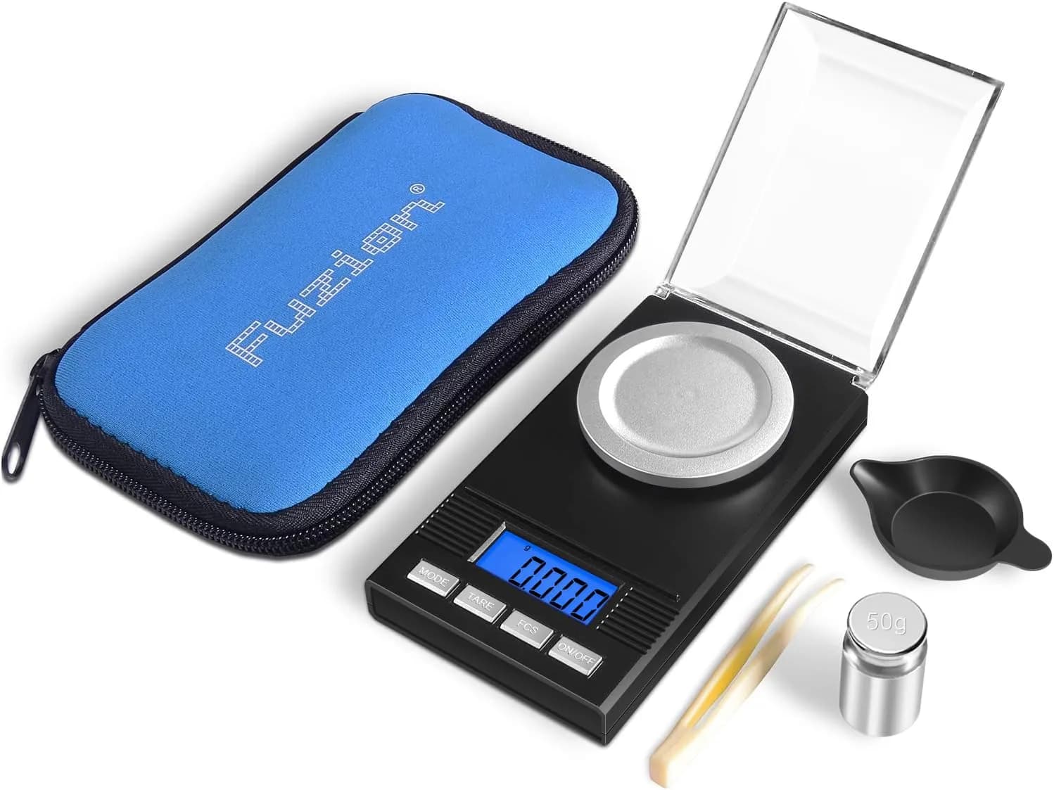 Fuzion Milligram Scale 50g/0.001g with 6-in-1 Kit | Precision Weighing for Powders & Small Items - main product image