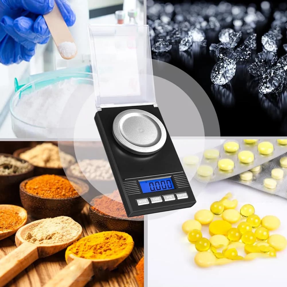 Fuzion Milligram Scale 50g/0.001g with 6-in-1 Kit | Precision Weighing for Powders & Small Items - view 5