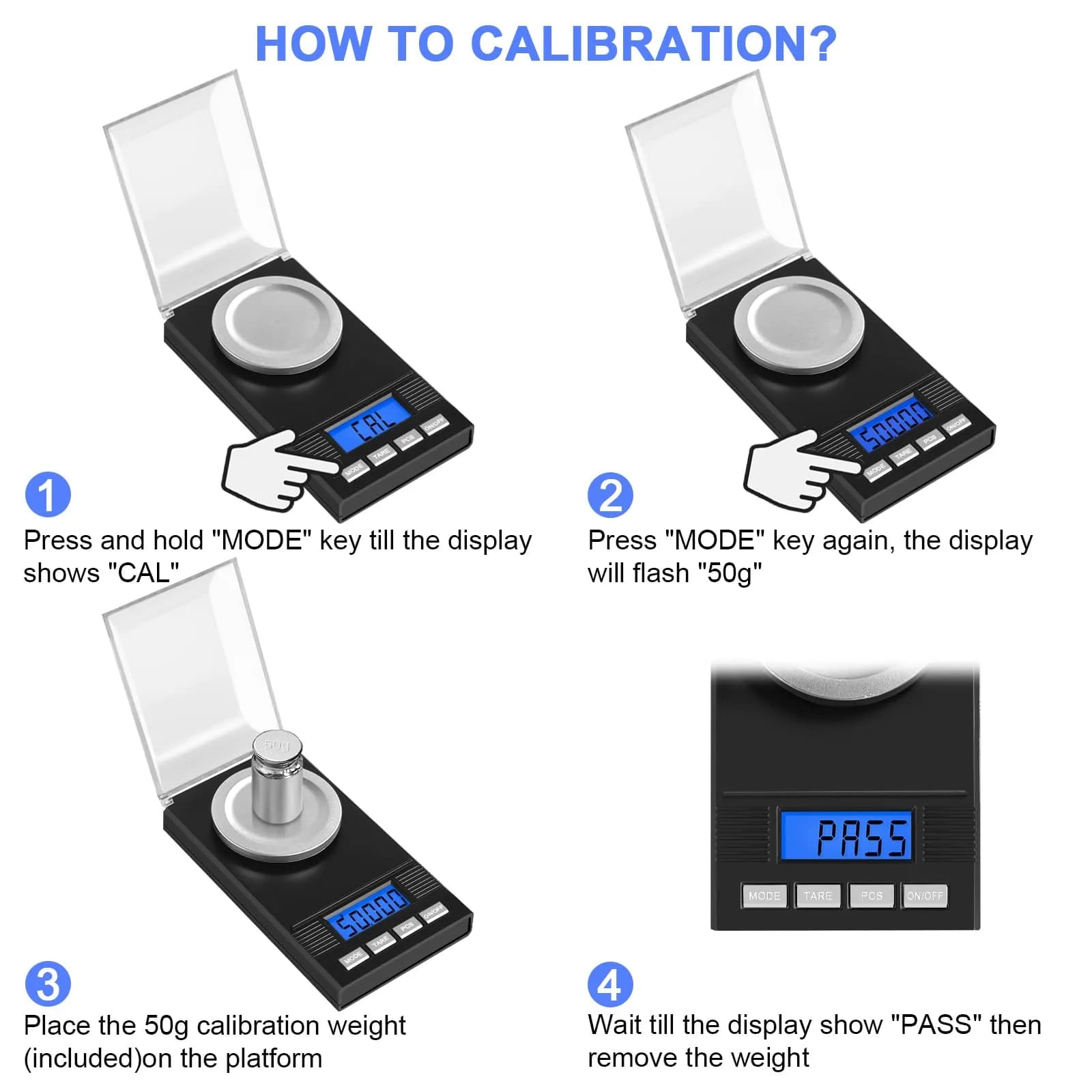 Fuzion Milligram Scale 50g/0.001g with 6-in-1 Kit | Precision Weighing for Powders & Small Items - view 6