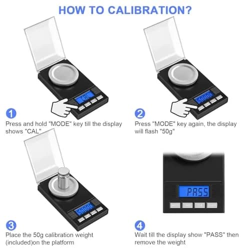 Fuzion Milligram Scale 50g/0.001g with 6-in-1 Kit | Precision Weighing for Powders & Small Items thumbnail 6