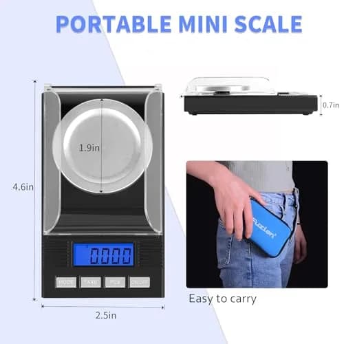 Fuzion Milligram Scale 50g/0.001g with 6-in-1 Kit | Precision Weighing for Powders & Small Items thumbnail 3