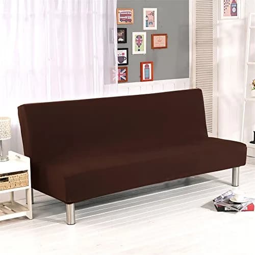 Homonic Armless Sofa Bed Cover Polyester Spandex 80" x 50" | Elegant, Soft & Durable (70-120 chars) thumbnail 1