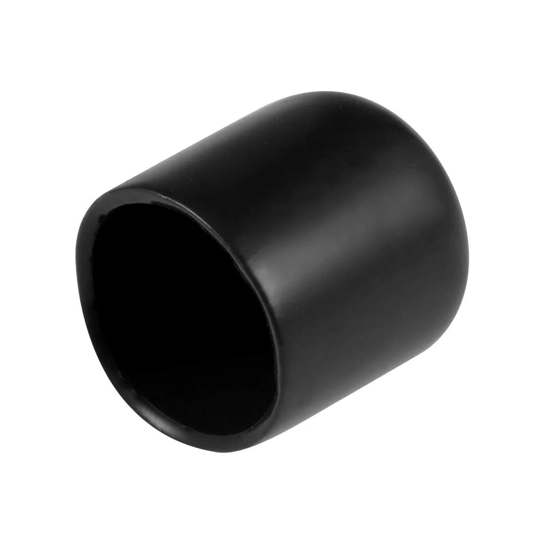 uxcell 20pcs Black Vinyl Round Tube Bolt Cap Cover Thread Protectors 17mm ID | Protects Floors & Threads - main product image