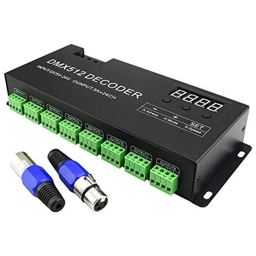 AMKI LED DMX 24CH Digital Display Decoder Dimming Driver DC5-24V 3A/CH | Stage Lighting Control thumbnail 1