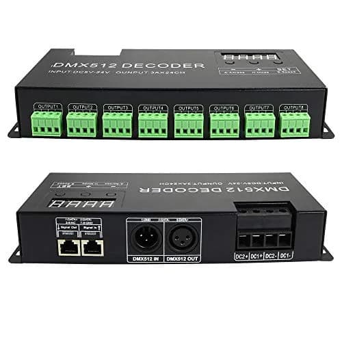 AMKI LED DMX 24CH Digital Display Decoder Dimming Driver DC5-24V 3A/CH | Stage Lighting Control thumbnail 6