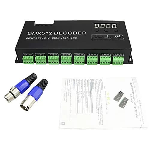 AMKI LED DMX 24CH Digital Display Decoder Dimming Driver DC5-24V 3A/CH | Stage Lighting Control thumbnail 2