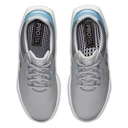FootJoy Women's Pro/SL Golf Shoes Athletic Shoe, Grey/ Light Blue, 5.5 M US | Waterproof, Stable & Comfortable thumbnail 7
