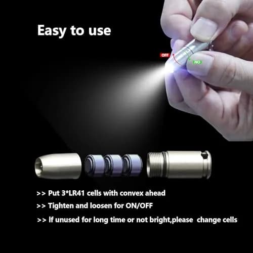 Nitefox E1 Keychain Flashlight Stainless Steel 1.3-inch | Ultra-Compact Bright LED Torch for EDC thumbnail 6