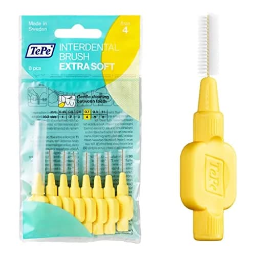 TePe Extra Soft Interdental Brush 0.7mm (8 Count) | Dentist-Recommended for Sensitive Gums thumbnail 1