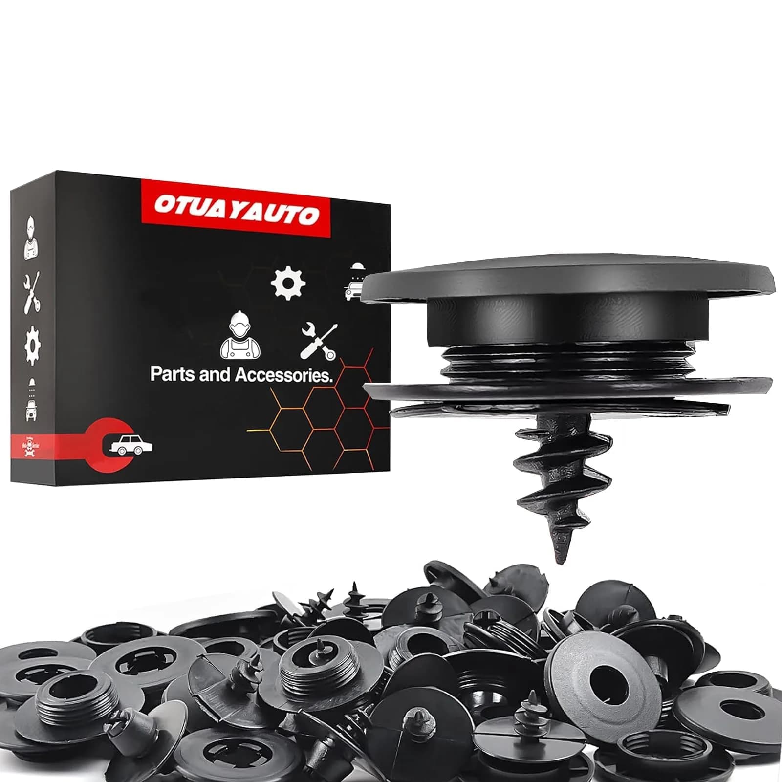 OTUAYAUTO 20PCS Universal Car Floor Mat Clips | Secure Mats, Prevent Slippage - main product image