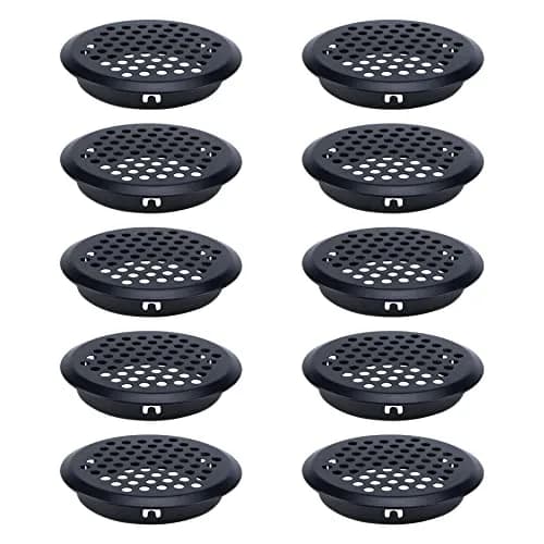MY MIRONEY Black Stainless Steel Circular Soffit Vents 53mm (2.1") Bottom Diameter | 10-Pack for Ventilation thumbnail 1
