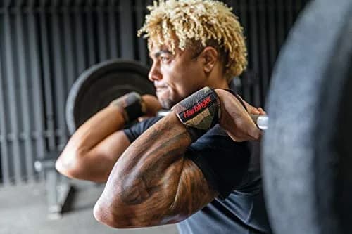 Harbinger Red Line 18-Inch Weightlifting Wrist Wraps (Pair, Camo) | Competition Grade Elastic for Maximum Stability thumbnail 4
