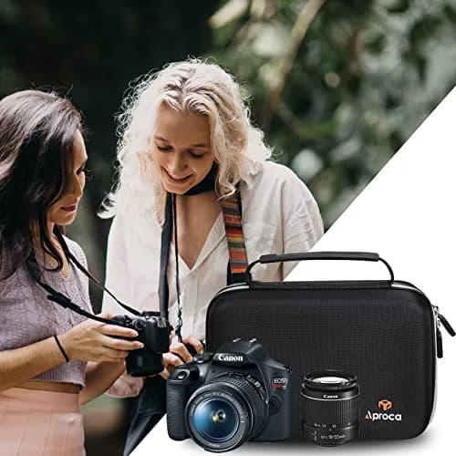 Aproca Black Camera Case for Canon EOS Rebel T7 DSLR | 18.1cm x 12.7cm x 23.7cm (7.1in x 5in x 9.3in) thumbnail 4