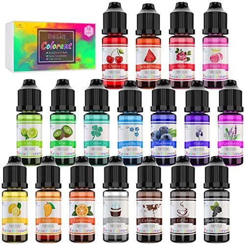 DecorRom Liquid Epoxy Resin Pigment 10ml (0.35 Fl Oz) Each | 18 Assorted Colors for Art & Jewelry thumbnail 1