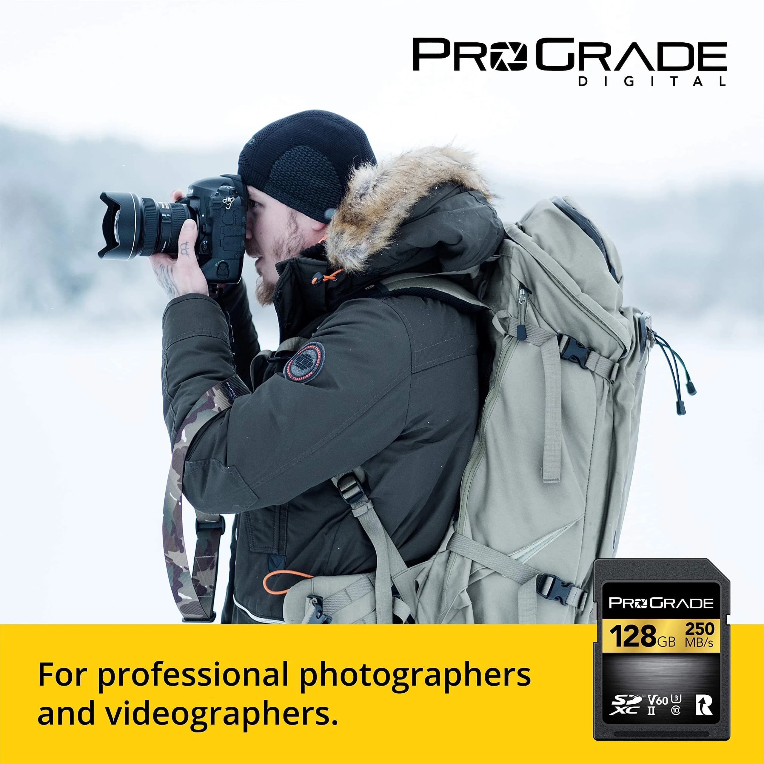 ProGrade Digital Gold SDXC UHS-II V60 Memory Card 128GB | 250MB/s Read Speed - view 3