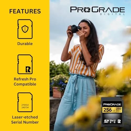 ProGrade Digital Gold SDXC UHS-II V60 Memory Card 256GB (256 GB) | Professional Speed for Content Creators thumbnail 4