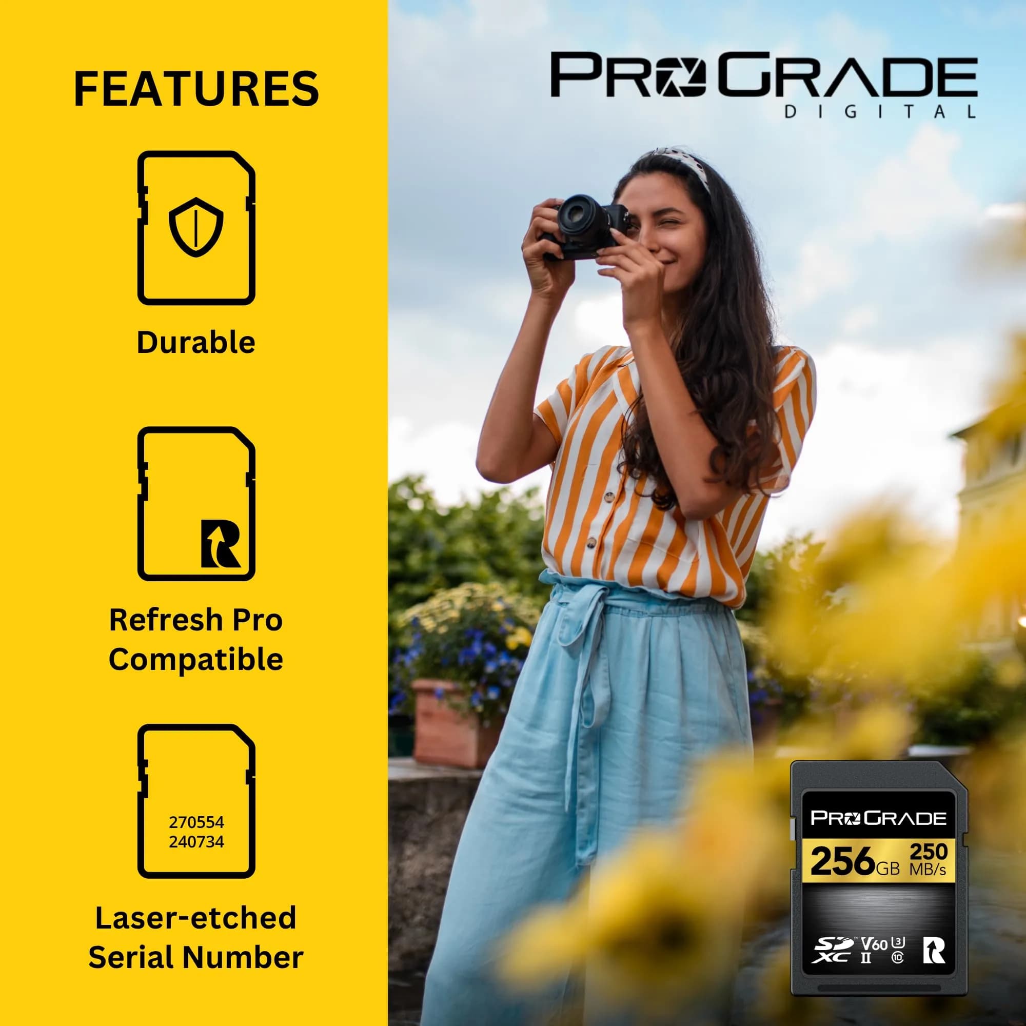 ProGrade Digital Gold SDXC UHS-II V60 Memory Card 256GB (256 GB) | Professional Speed for Content Creators - view 4