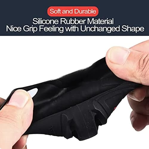 INFIPAR Black 2pcs Key Fob Cover Case with Key Ring & Band for Jeep Wrangler JL Gladiator JT Flip 3 Buttons thumbnail 6