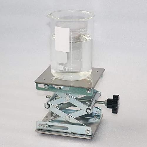SUCOHANS 6" x 6" Stainless Steel Lab Jack Lift Stand Platform | 25kg (55lb) Capacity, 7.5cm-26cm Height Adjustment thumbnail 2