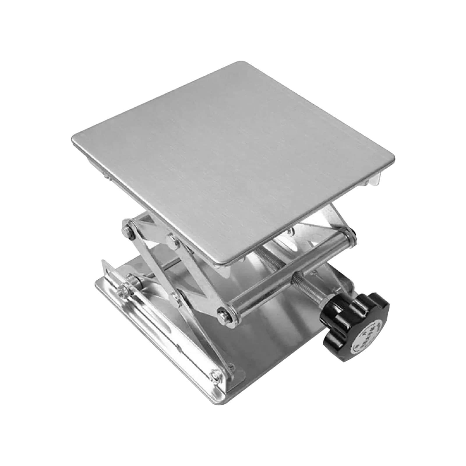 SUCOHANS 6" x 6" Stainless Steel Lab Jack Lift Stand Platform | 25kg (55lb) Capacity, 7.5cm-26cm Height Adjustment - main product image