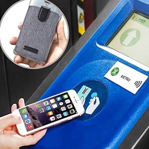 BIAJIYA Card Holder for Back of Phone, RFID 5 Pull Wallet, Gray | RFID-Blocking Phone Wallet thumbnail 5