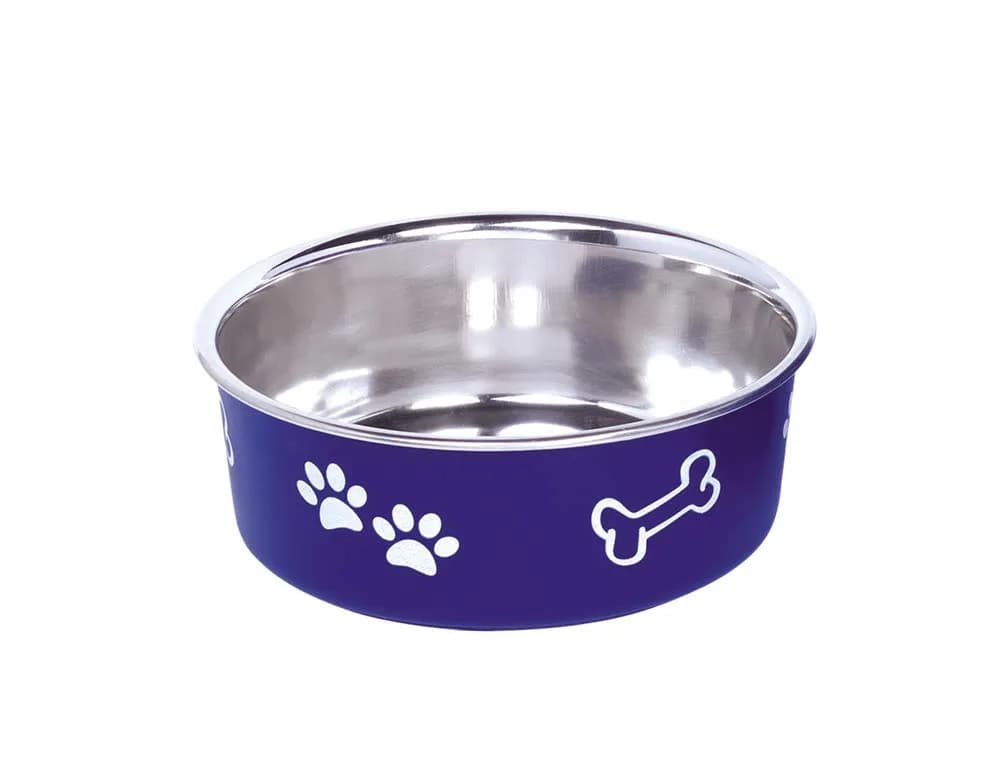 Nobby Fusion Stainless Steel Dog Bowl 13 cm | Non-Slip, Dishwasher Safe, Blue - main product image
