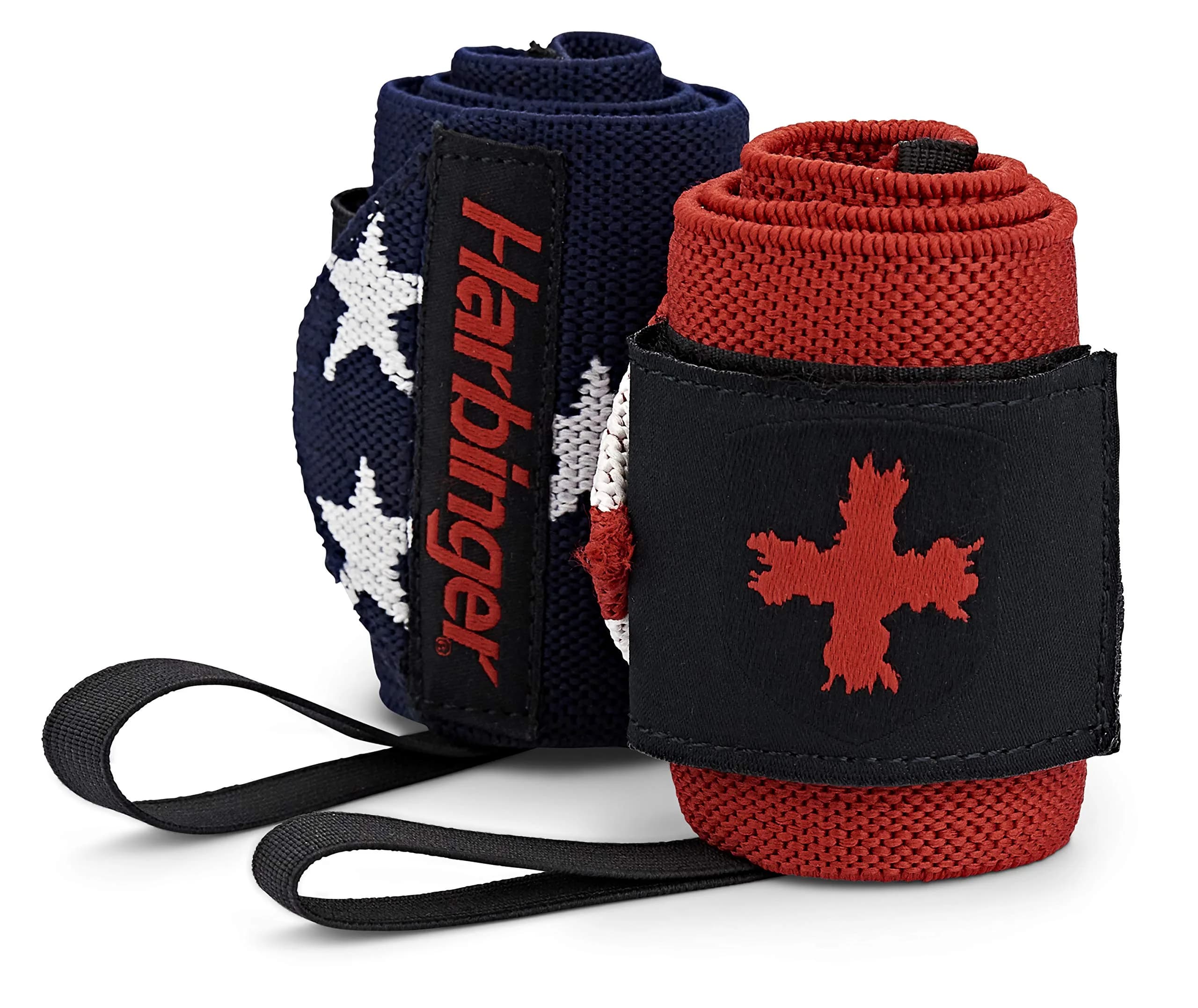 Harbinger Red Line 18-Inch Flag Weightlifting Wrist Wraps - Competition Grade Elastic for Maximum Stability - main product image