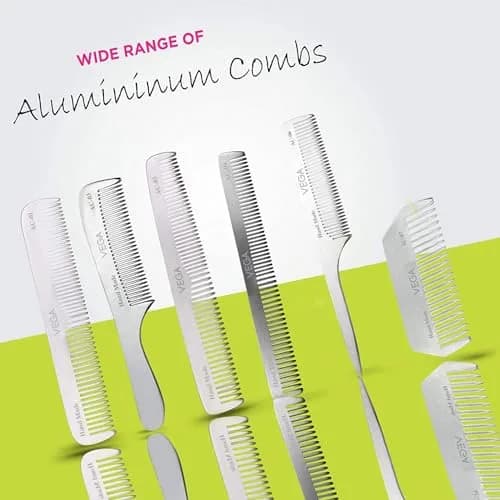 VEGA Pocket Comb | Strong, Light, Durable Metal Aluminum Hair Comb thumbnail 7