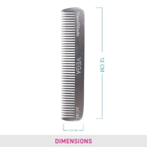 VEGA Pocket Comb | Strong, Light, Durable Metal Aluminum Hair Comb thumbnail 3