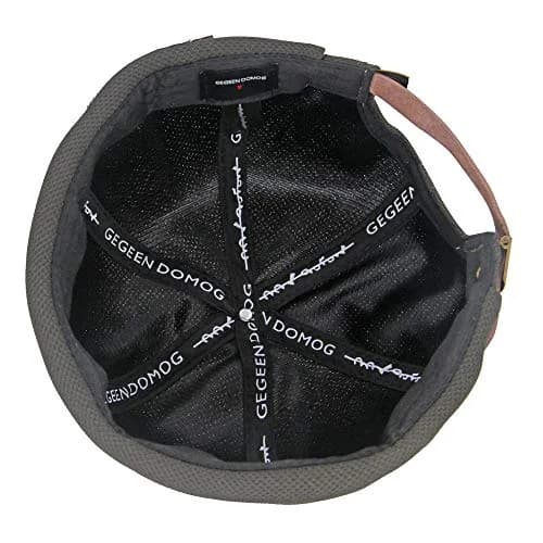 jerague Adjustable Leather Buckle Vintage Style Beanie | Breathable & Foldable, One Size (21.6-23.6"), Unisex thumbnail 2