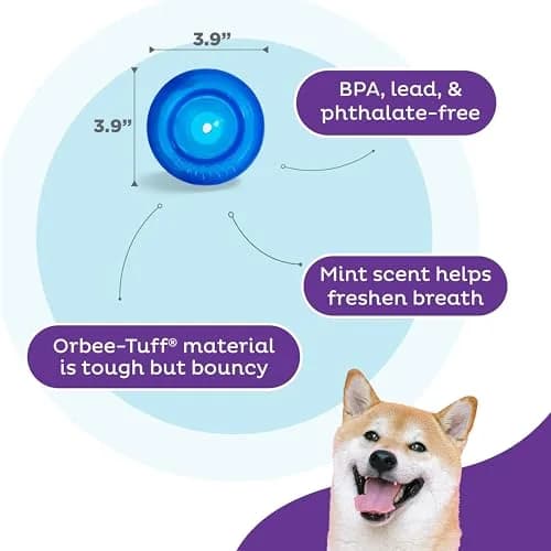 Outward Hound Lil' Snoop Interactive Treat Dispensing Dog Toy, Blue, 4" | Puzzle & Slow Feeder for Small & Medium Dogs thumbnail 3