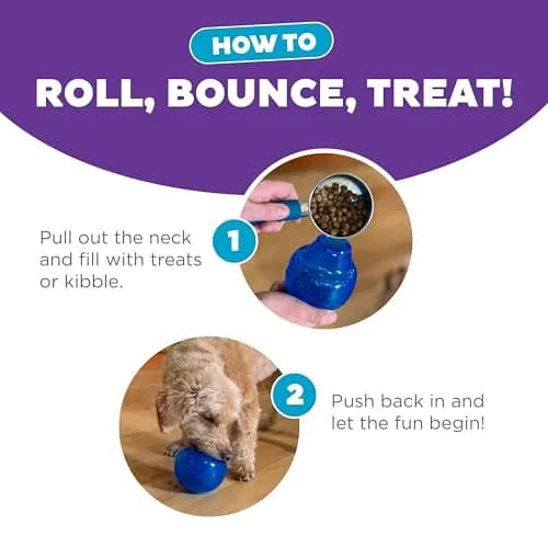 Outward Hound Lil' Snoop Interactive Treat Dispensing Dog Toy, Blue, 4" | Puzzle & Slow Feeder for Small & Medium Dogs thumbnail 4