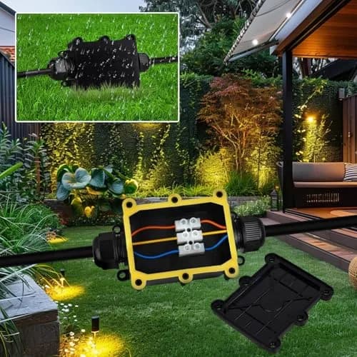 Helunsi IP68 Waterproof External Junction Box 2 Pack | 450V 24A Outdoor Wiring Connector thumbnail 7