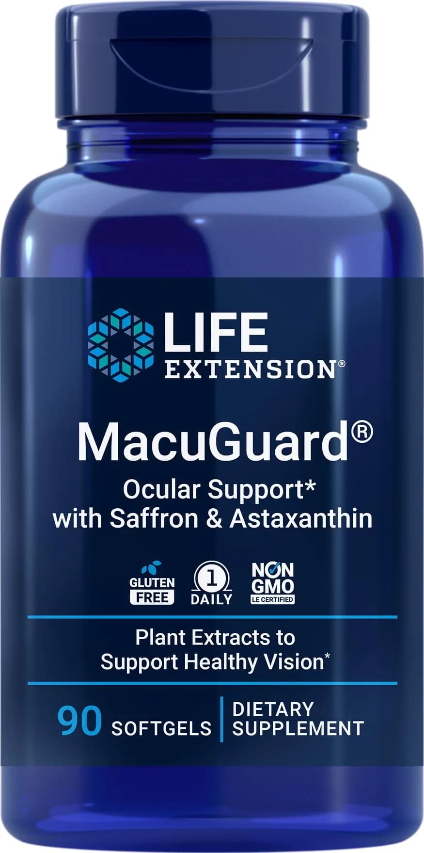 Life Extension MacuGuard Ocular Support 90 softgels with Saffron & Astaxanthin | Eye Vitamins for Vision Support — Softgel