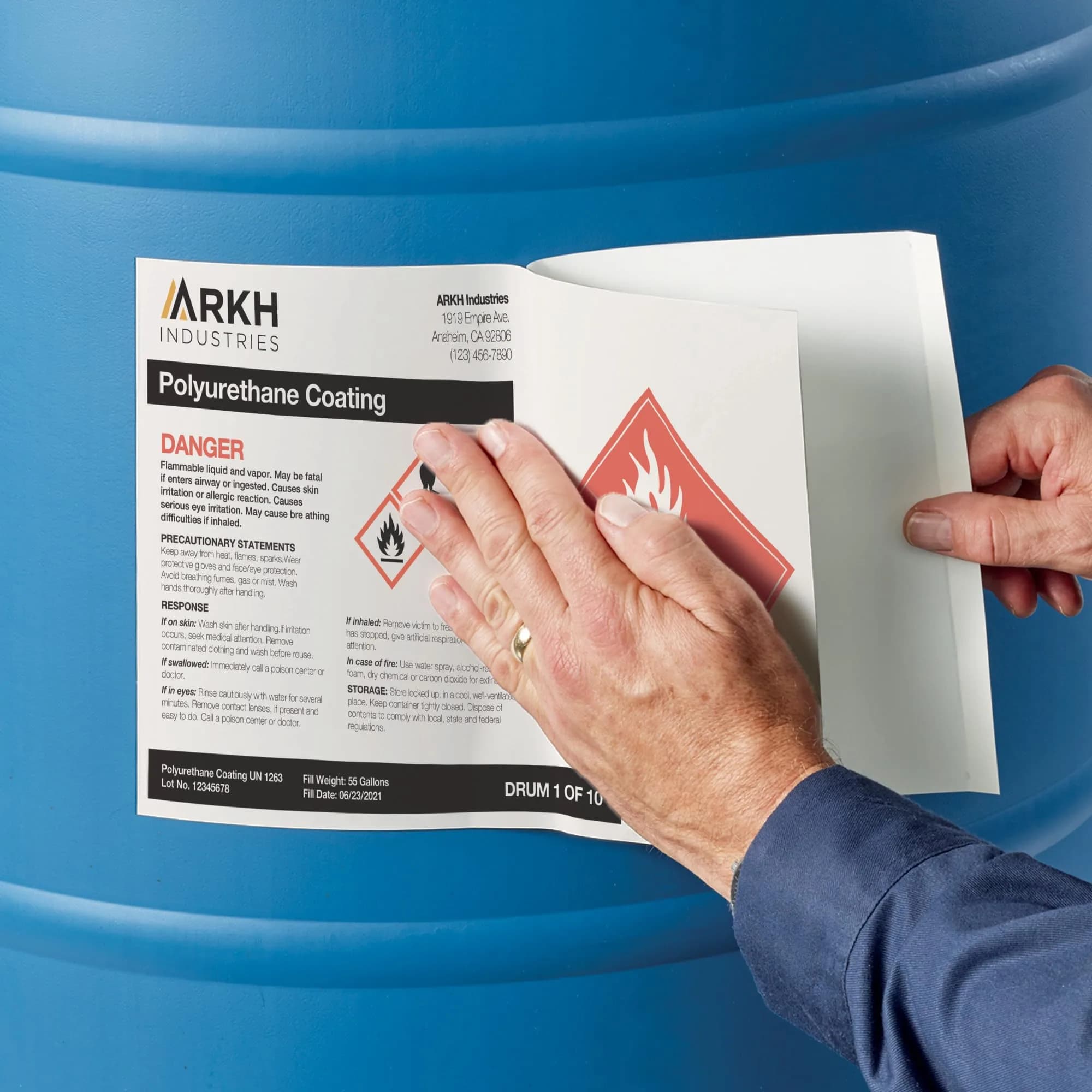 Avery UltraDuty GHS Chemical Labels 8.5 x 11 Inch, 250 Labels | Waterproof, UV Resistant, Chemical Resistant - view 7