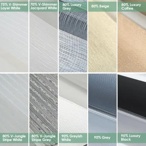 Yoolax Motorized Zebra Blinds with Remote Multicolor Fabric Samples | Smart Electric Shades for Windows thumbnail 3
