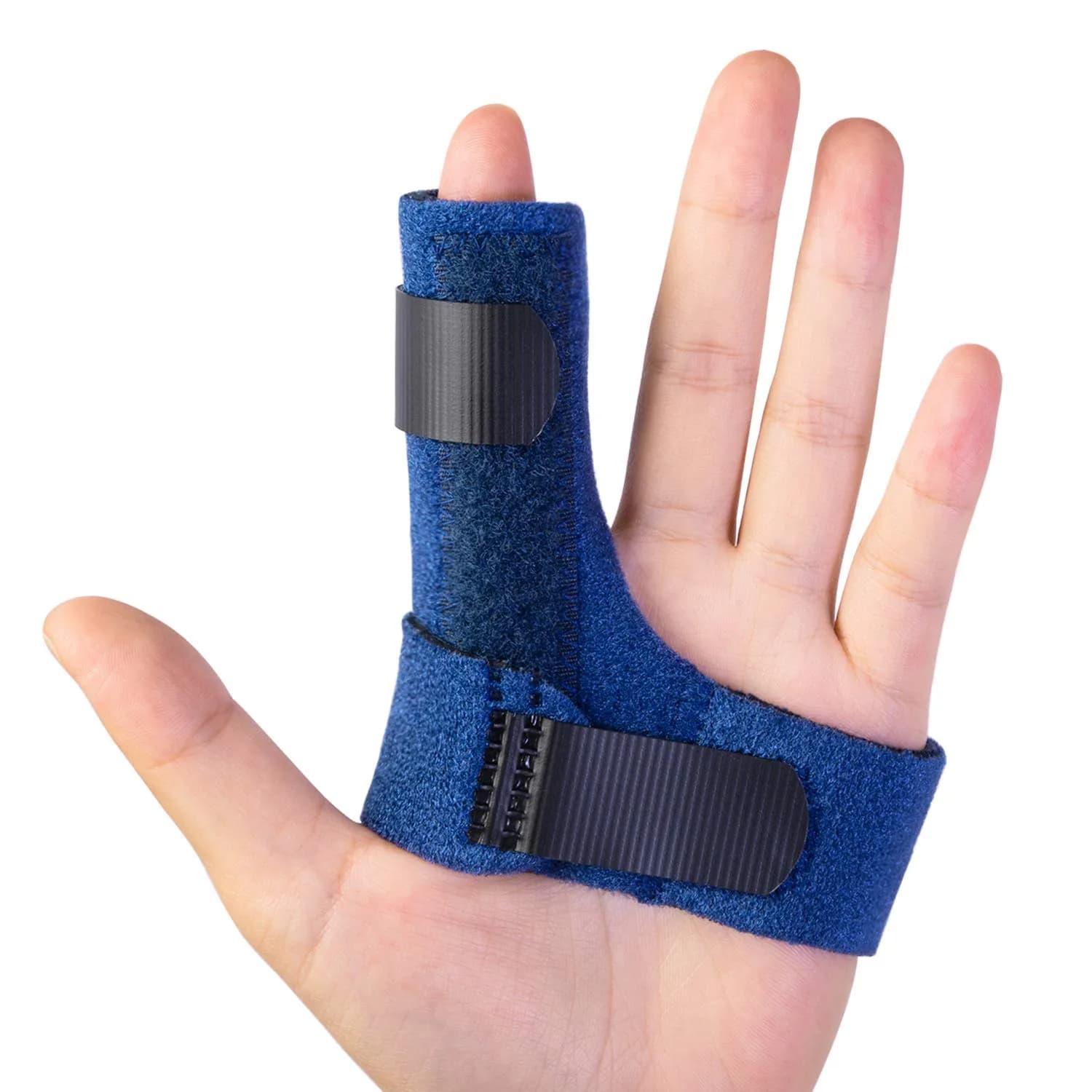 Sumifun Finger Brace Trigger Finger Splint for Arthritis & Injury | Fits Both Hands, Black — Left