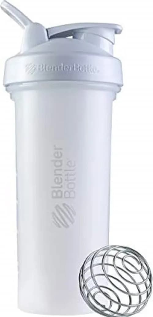 BlenderBottle Classic V2 Shaker Bottle 591ml (20 oz) | Patented BlenderBall Whisk — White / 28 Ounces