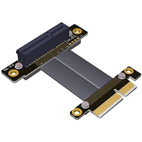 ADT-LINK PCIe 3.0 x4 Extension Cable 5cm | 32Gbps PCI Express Riser Card Vertical thumbnail 2