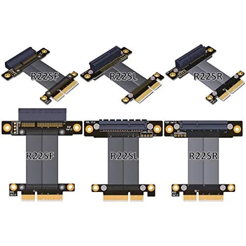 ADT-LINK PCIe 3.0 x4 Extension Cable 5cm | 32Gbps PCI Express Riser Card Vertical thumbnail 3