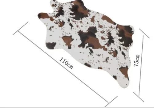 yingda1992 Cut Cow Print Rug 75cm x 110cm (2.5 x 3.6 ft) | Flat Woven Animal Print Carpet for Kids Room thumbnail 5