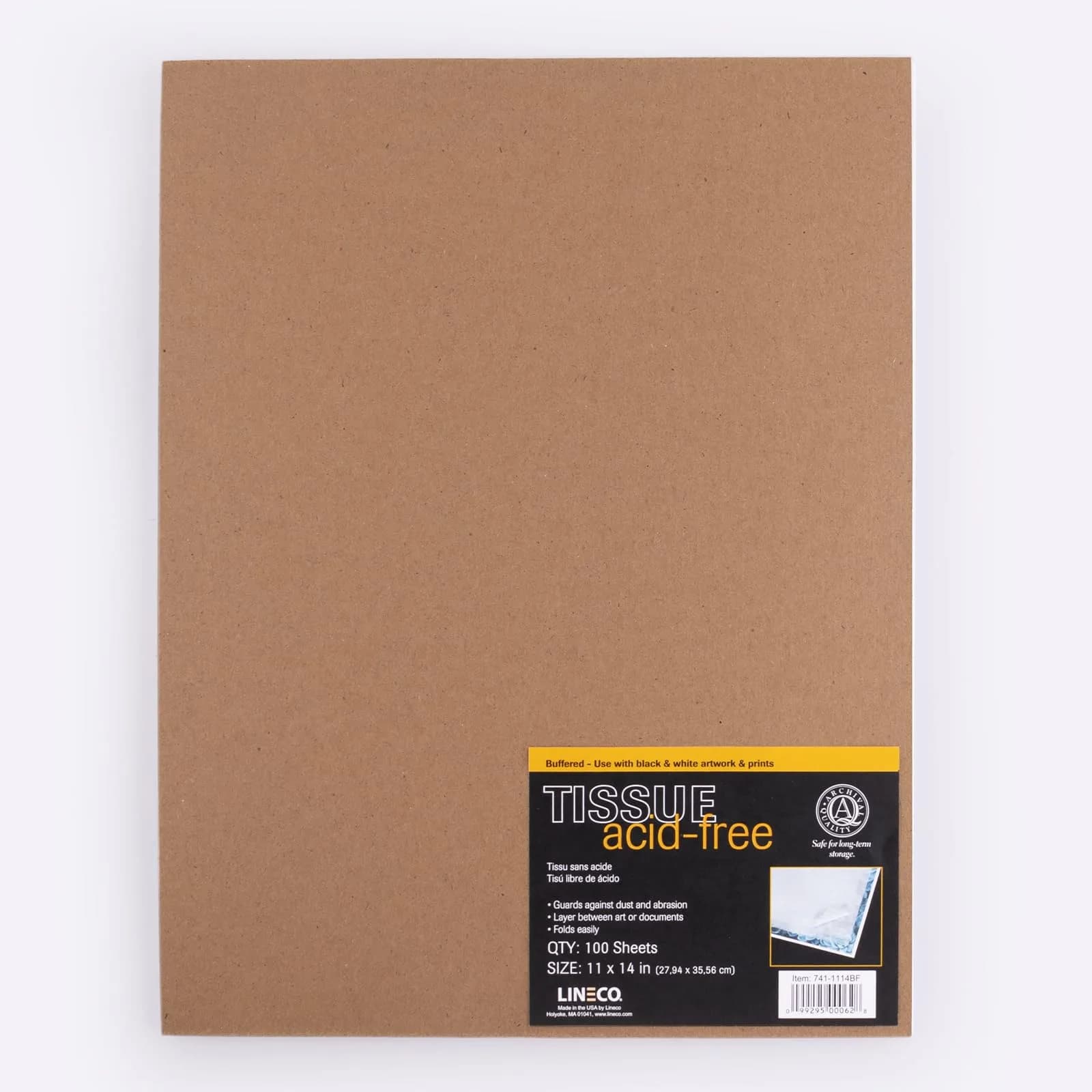 Lineco Buffered Acid-Free Interleaving Tissue 11"x14" (27.94cm x 35.56cm) | Archival Paper Extends Life of Pictures, Photographs, Artwork and Textiles - view 8