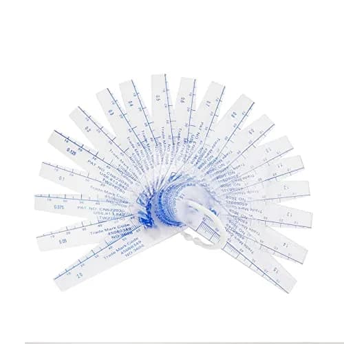 Rannb Plastic Feeler Gauge 0.05mm-2mm 19 Leaf Metric Measuring Tool | Precision Gap Measurement thumbnail 1