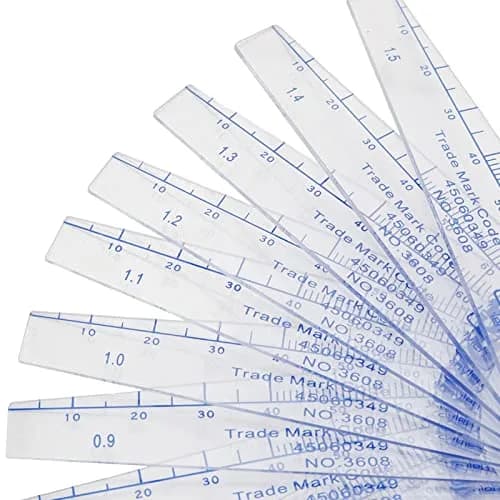 Rannb Plastic Feeler Gauge 0.05mm-2mm 19 Leaf Metric Measuring Tool | Precision Gap Measurement thumbnail 4