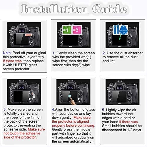 ULBTER Tempered Glass Screen Protector for Fujifilm X100VI/X-T4/X100V Cameras (3+2 Pack) | 9H Hardness, HD Clarity thumbnail 7