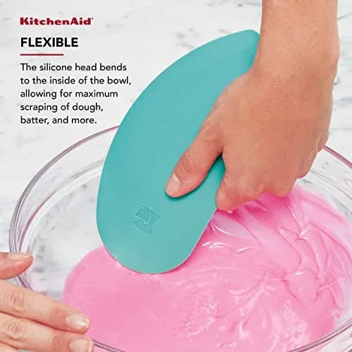 KitchenAid Gourmet Bowl Scraper Set of 2 | Heat-Resistant Silicone & Nylon for All Surfaces thumbnail 4