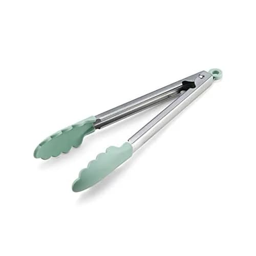 KitchenAid Gourmet Silicone-Tipped Stainless Steel Tongs, 12 Inch, Pistachio | Heat Resistant & Dishwasher Safe thumbnail 2