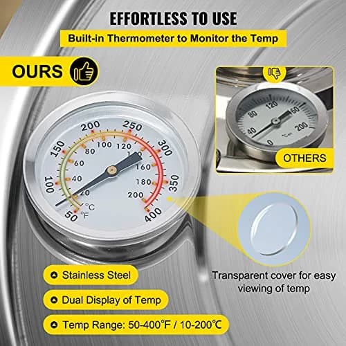 VEVOR Alcohol Still 20L (5 Gallon) Stainless Steel Home Brewing Kit with Copper Tube & Thermometer | DIY Whisky, Wine, Brandy Maker thumbnail 5