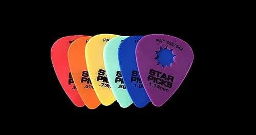 Star Picks Delrin Guitar Picks - Mixed Gauge 72 Pack | Patented Star-Shaped Grip thumbnail 5