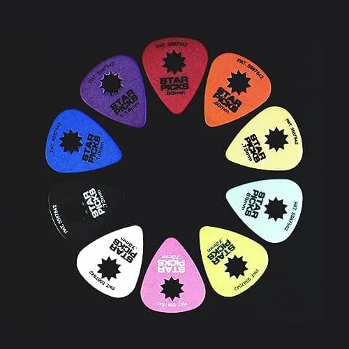 Star Picks Delrin Guitar Picks - Mixed Gauge 72 Pack | Patented Star-Shaped Grip thumbnail 2